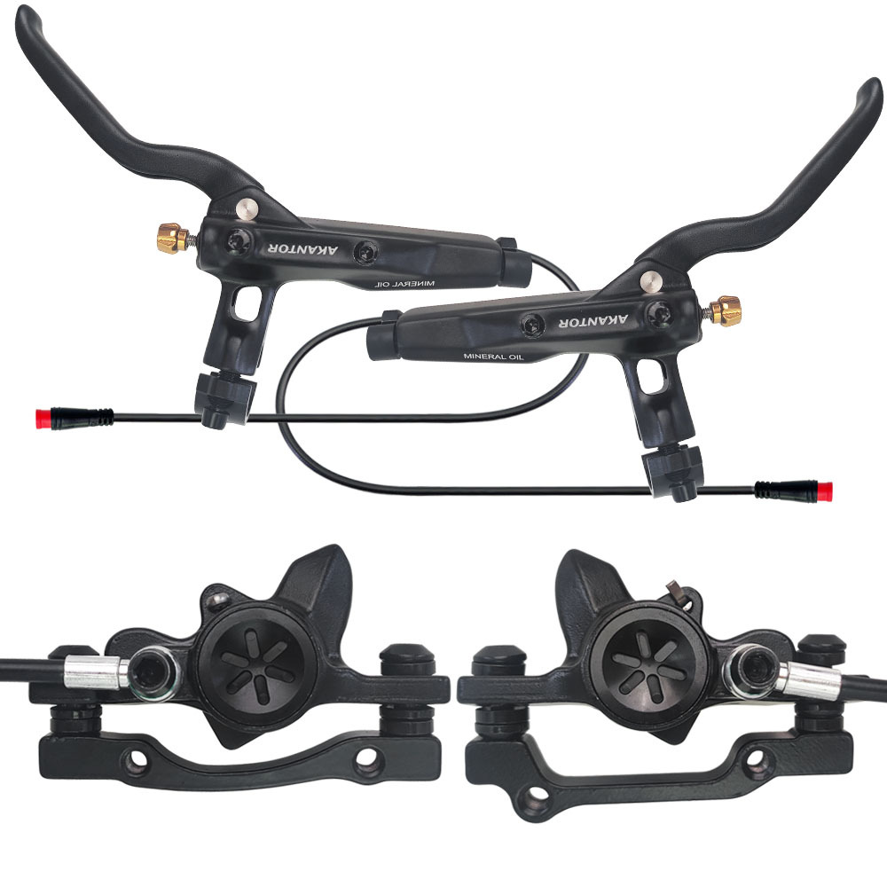 AKANTOR freno hidráulico hacia adelante y marcha atrás derecha disco de aceite de conducción plegable Scooter Eléctrico apagado freno de disco de aceite
