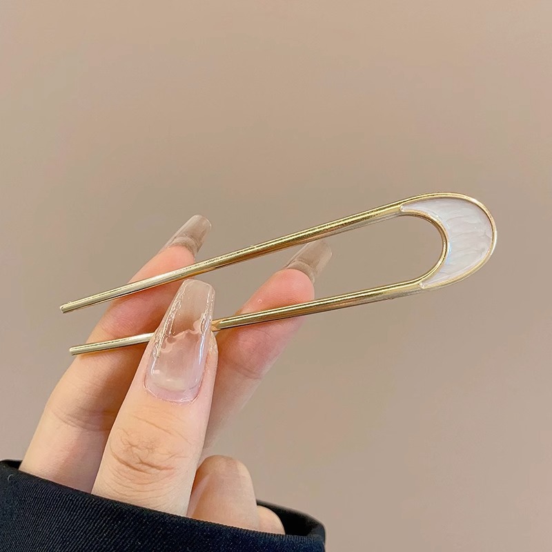 Nuevo estilo chino en forma de U pinzas de cabello de chicas bola de cabeza máquina de cabello insertado peine de alta sensación de cabeza trasera pinzas fijas