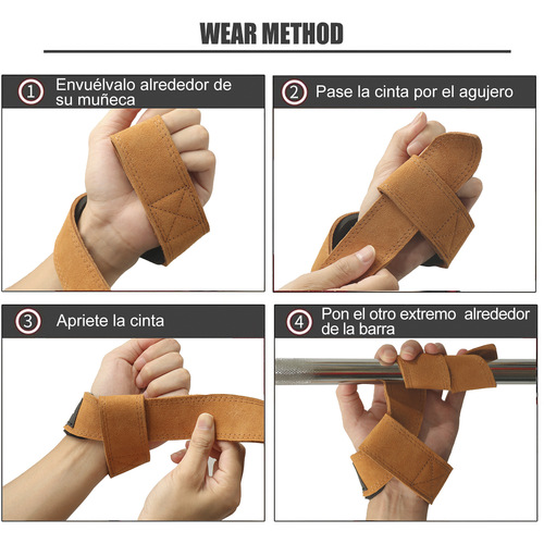 Deadlift booster strap cowhide wrist strap strength training weightlifting protective gear bench press pull-up auxiliary strap protective gear