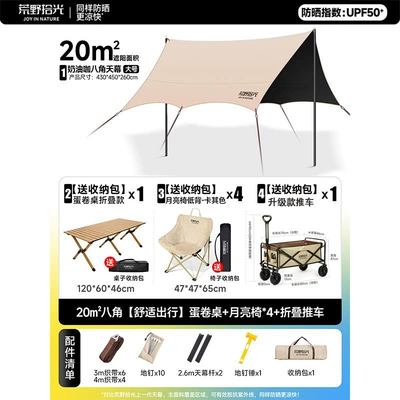 Camping Sunscreen Quick-Opening Windproof Big — Avtomobil yan çətirləri - 20package-4-120-egg-roll-table-moon-chair-4-stroller-