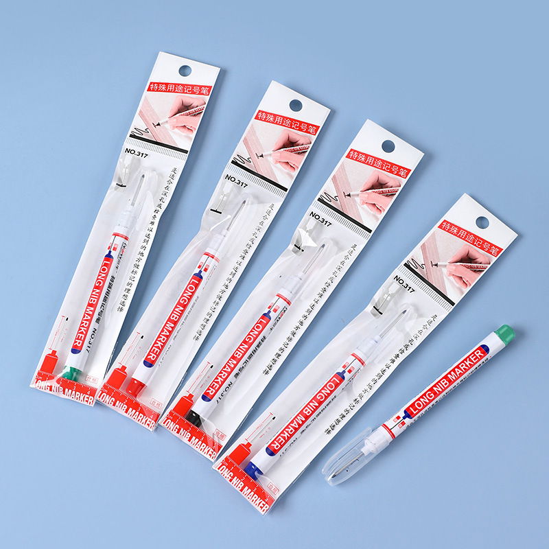 Cabeza larga pluma de marcado aceitosa no borrable agujero profundo marcado impactante precio bajo No se desvanece hardware accesorios de baño pluma