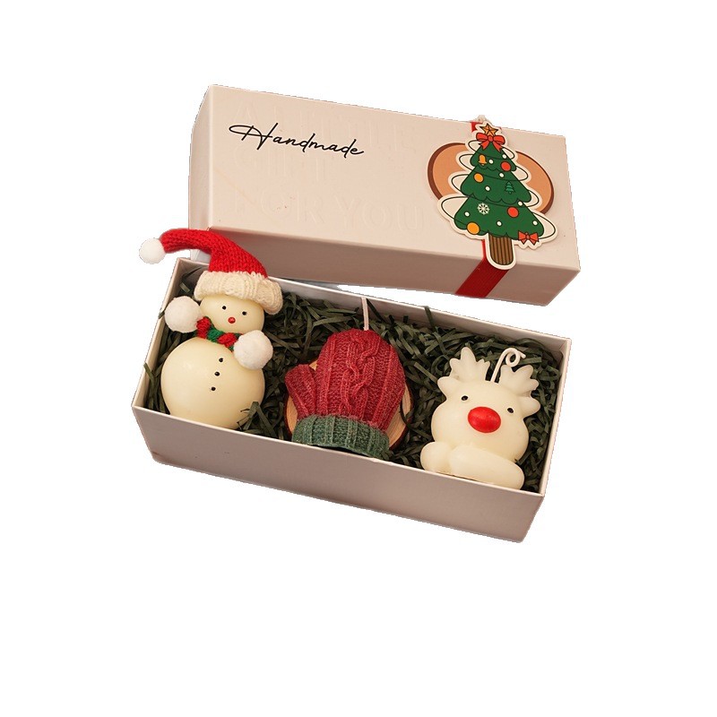 Navidad serie de velas cajas de regalo de perfumes creativos regalos de mano navideños árbol de Navidad guantes de ciervo modelado adornos