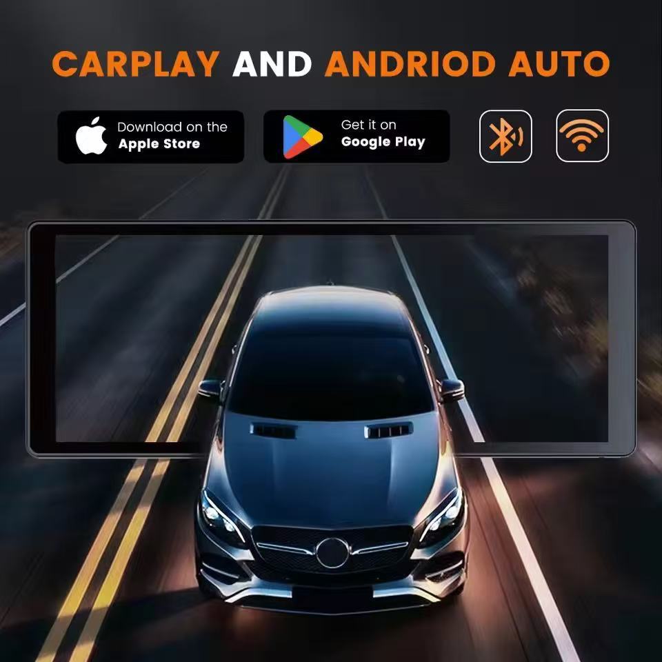 Cross-Border Carplay Driving Recorder Hd 4K Front and Rear Dual Recording Wifi Navigator Center Console Reversing Image