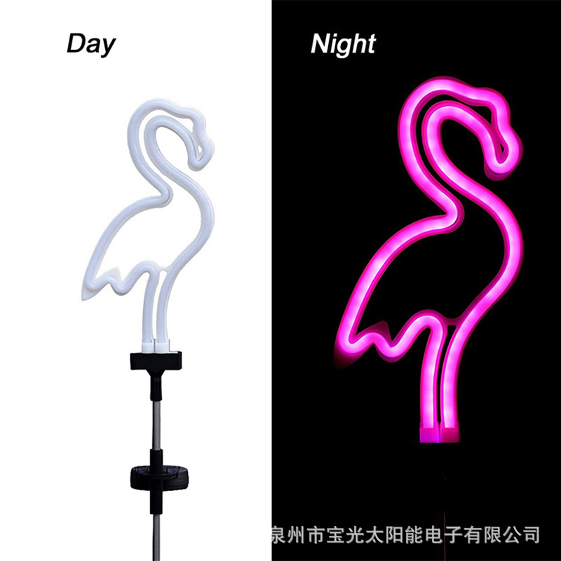 Transfronterizo lámpara de césped solar villa lámpara de jardín flamingo led uno-a-tres al aire libre jardín tierra paisaje lámpara