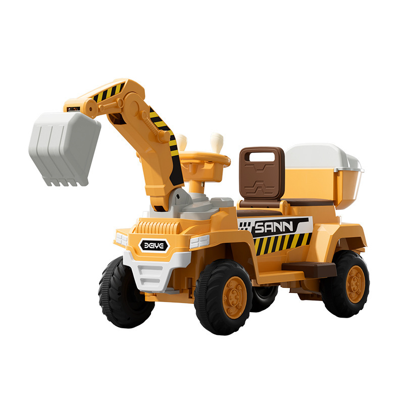 Excavadora para niños se puede sentar en un coche de juguete de niño super grande excavadora eléctrica gancho de control remoto coche de ingeniería image 6