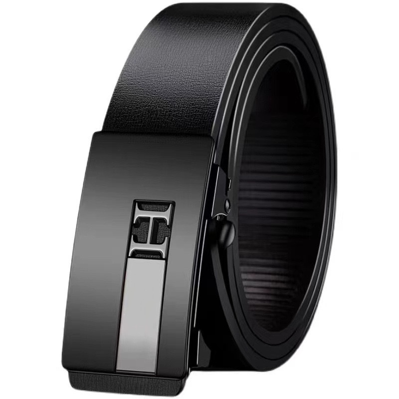 Cinturón automático para hombre moda juvenil casual y negocios sin dientes