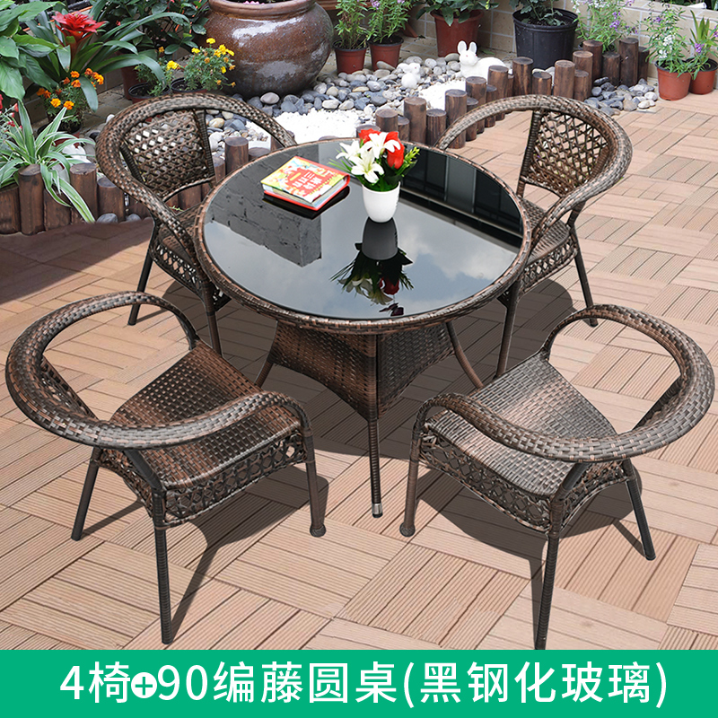 [핫셀링] 의자 4개 + 원형테이블 90개 [무료쿠션]