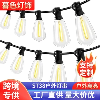 批发跨境南美专供美规ST38圣诞户外灯串led氛围灯满天星装饰树灯