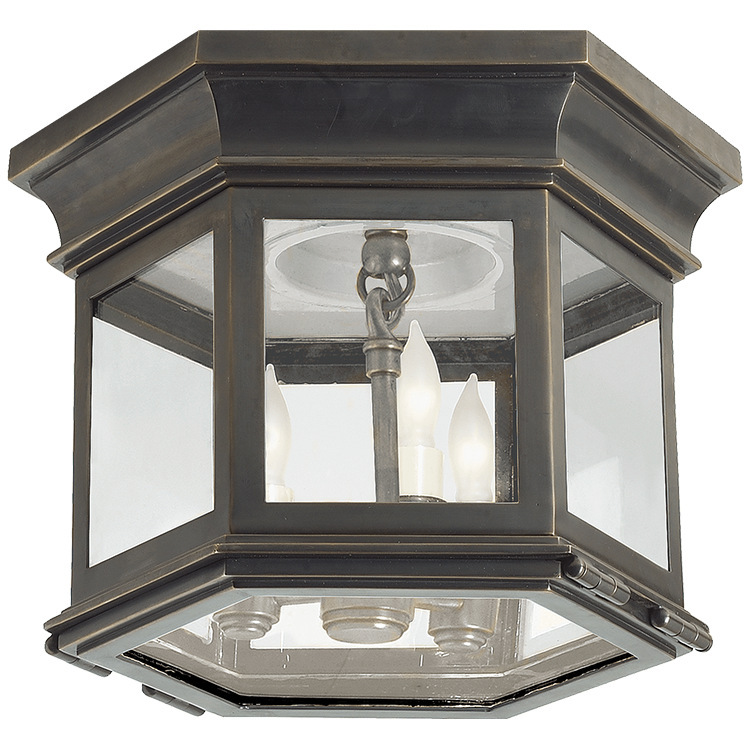 Classic American Modern Simple All-Copper Glass Home Decoration Living Room Restaurant Aisle Entrance Custom Ceiling Lamp