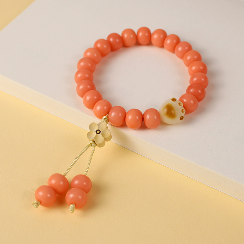 Original Ecología rica multi-tesoro pulsera de raíz de Bodhi color caramelo solo círculo bobinado suave tiro alto tres colores pulsera Bodhi