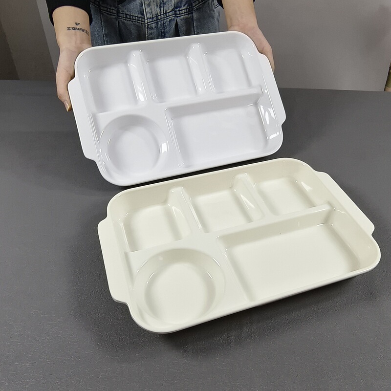 A5 Melamine School Training Cafeteria Meal Tray Divided Tray Commercial Tableware Five-Compartment Fast Food Tray Set A5 Melamine School Training Cafeteria Meal Tray Divided Tray Commercial Tableware Five-Compartment Fast Food Tray Set