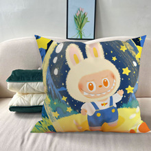labubu超可爱新款拉布布抱枕学生宿舍卧室床头超软枕头办公室午睡