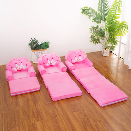Factory direct supply of children's sofa cute cartoon folding small sofa boy and girl baby toddler child seat dual use