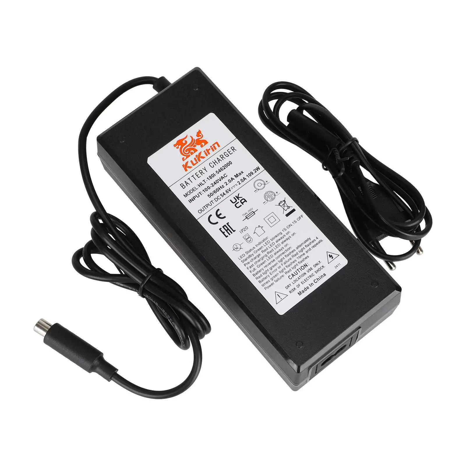 Подходит для универсального зарядного устройства Xiaomi KukirinG2Pro и G2Max 54.6V2A (европейский стандарт) с сертификацией.