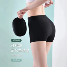高腰收腹提臀裤假胯宽垫舒适透气翘臀塑身平角内裤女丰臀打底裤