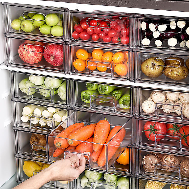 野菜仕分けボックス冷蔵庫収納ボックスペット引き出し冷凍保存収納果物と野菜の収納ボックス|undefined