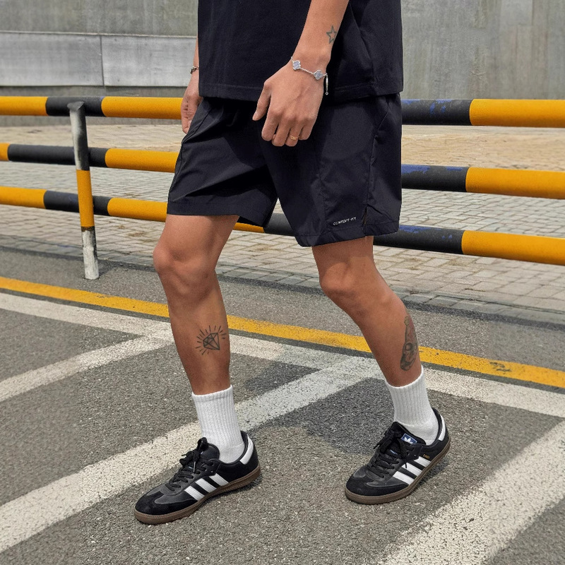 Summer Light American Sports Fitness Quick-drying Shorts Men's Side Slit Loose Outdoor Casual Beach Pants Trendy