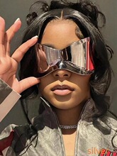 F 74383 Y2K Futuristic Sunglasses δ����ī�� �羳ŷ��
