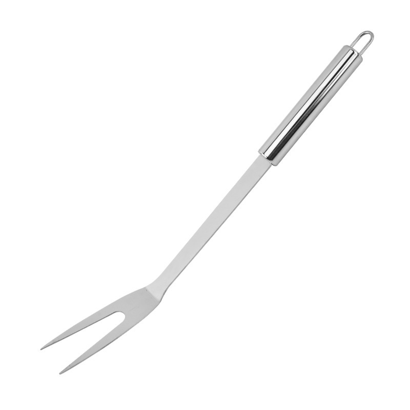 Tubo pequeño mango tenedor horquilla broy tenedor de maíz condimento botella de barbacoa Oxford 420 acero inoxidable conjunto de herramientas de barbacoa