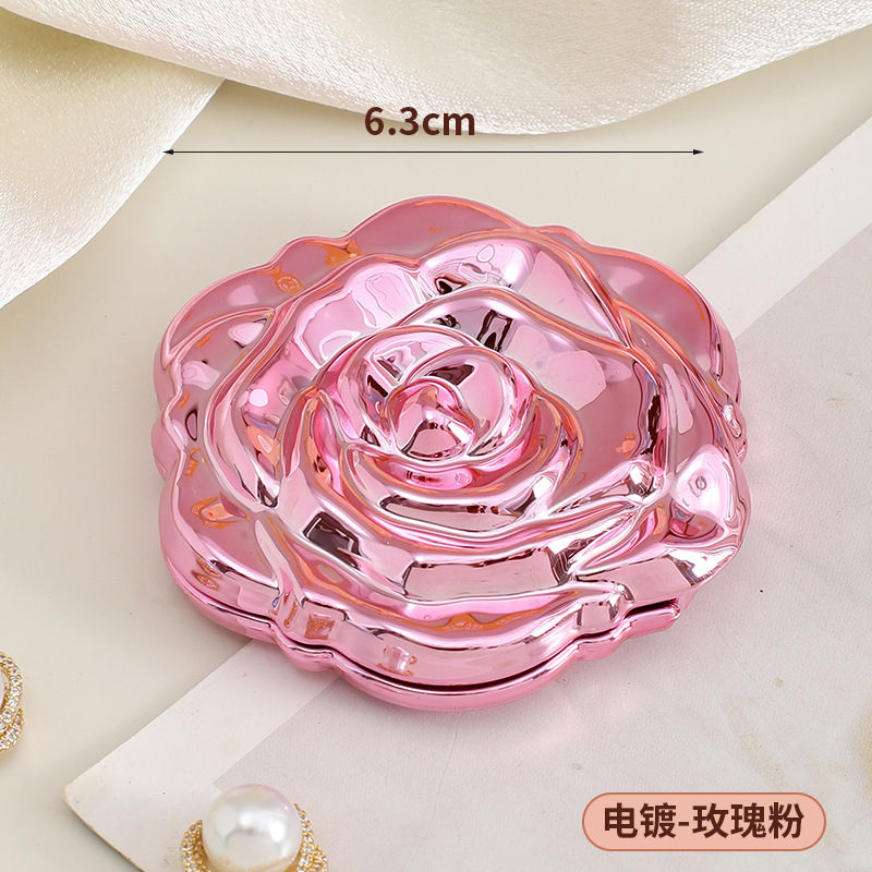 Espejo plegable portátil de doble cara con tapa, ideal para maquillaje y uso escolar o de viaje