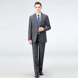 2024秋冬厚款中年男式西服套装商务休闲加厚职业西装婚庆礼服男士