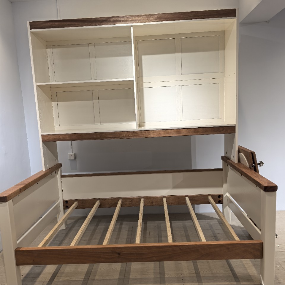 Tatami Girl Bed Small Apartment Boy Space-Saving Solid Wood Bed Storage Small Apartment Cabinet Children's Bed Integrated Wardrobe