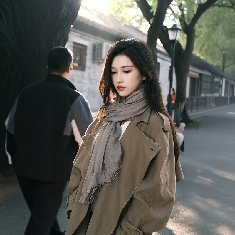 薄款复古文艺棉麻围巾女春秋古着褶皱丝巾系脖长条氛围感纱巾披肩|undefined