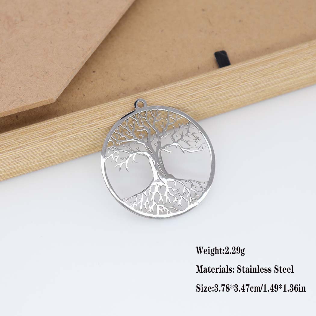 생명의 나무 펜던트 DIY 스테인레스 스틸 여성 목걸이 티타늄 스틸 보석 펜던트 선물