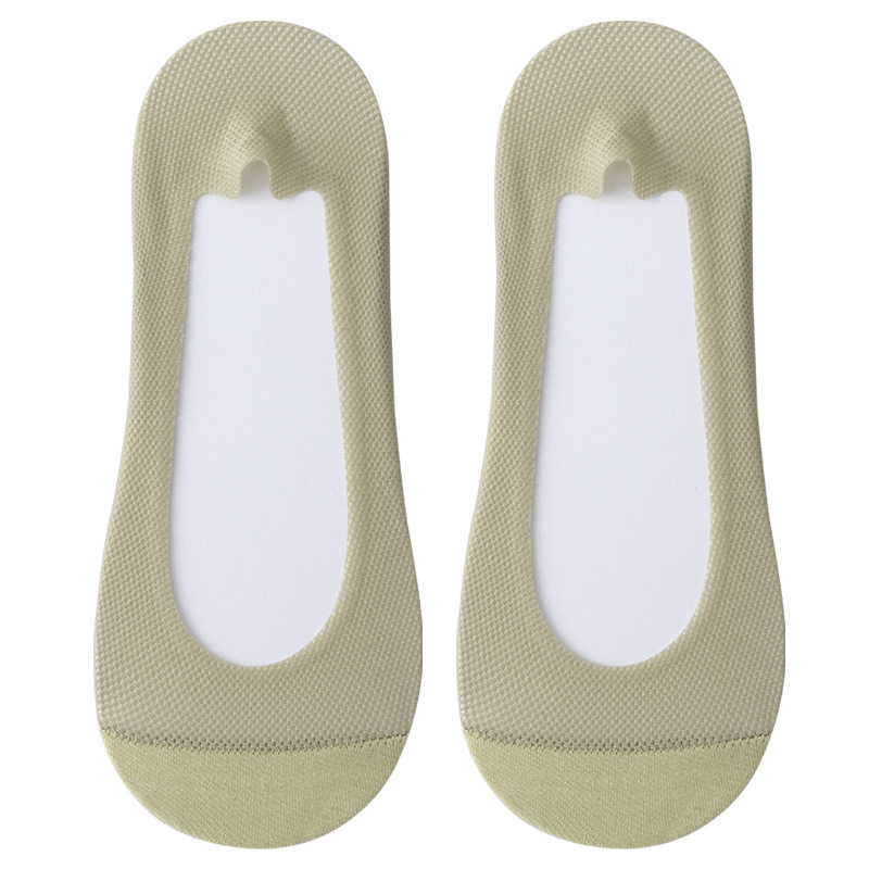 Calcetines de barco Calcetines antideslizantes para mujer Calcetines invisibles de boca baja transpirable de malla fina de primavera y verano Calcetines Zhuji al por mayor