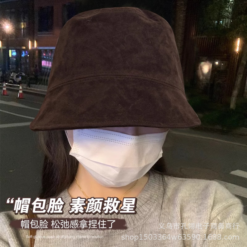 加大加宽渔夫帽子女款2025新款复古高级感盆帽大头围显脸小遮阳帽|undefined