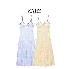 ZARZ 自家製ヨーロッパとアメリカンスタイルの新しい女性のファッションストライプミディドレス 2587/070/044