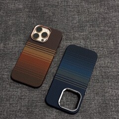 Iphone16 promax携帯ケースのケブラー柄を適用します。