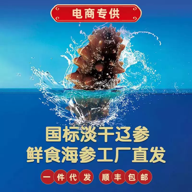大连工厂 淡干海参50g干货批发礼盒装辽参野生一件代发微冻海参