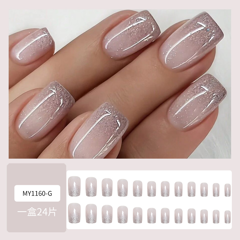 Desgaste de uñas falso transfronterizo de uñas de longitud media pieza de uñas desmontable pieza de uñas producto terminado uñas al por mayor