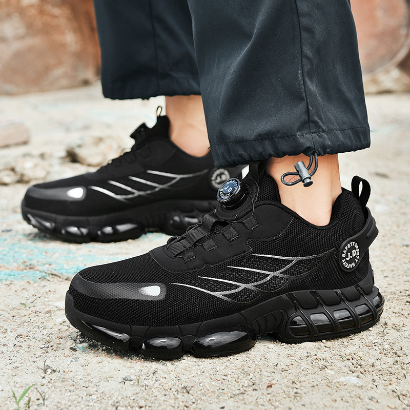 Trendy Fashion Cross-Border Large Size Safety Protective Men's Shoes Daily Logistics Work Shoes Ultra-Light Steel Toe Anti-Smash Women's Shoes