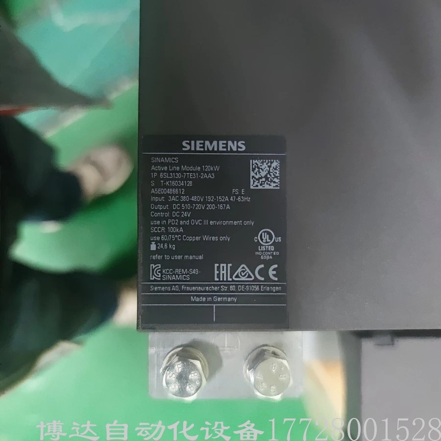全新西门子控制器驱动器电源 6SL3130-7TE31-2AA3 现货议价