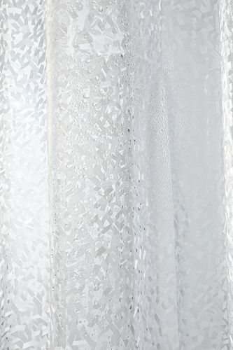 Source Factory 3D Geometry PEVA Shower Curtain Waterproof and Mildew-proof Bathroom No-Punch Partition Curtain