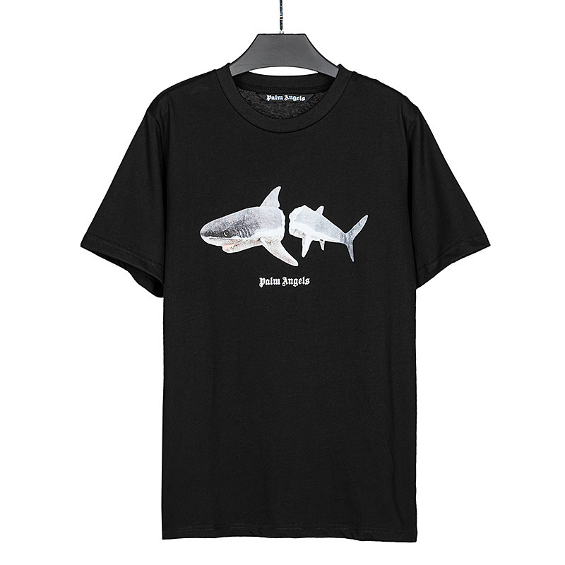 Palm Angels Letter Print Short-Sleeve Loose Fit Unisex T-Shirt Trendy