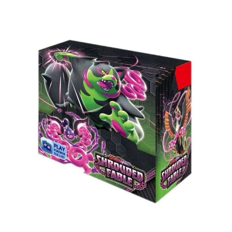 Карточка Покемона, сумка для розыгрыша Pokémon PTCG Ninja Frog слепая коробка Дракон Король Английский Затмённая Мифическая карточка