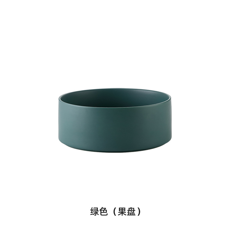 Caja de caramelo de cerámica de bambú nórdico hogar sala de estar mesa de café de cerámica plato de fruta seca compartimiento con tapa Internet Celebrity Snack Plate