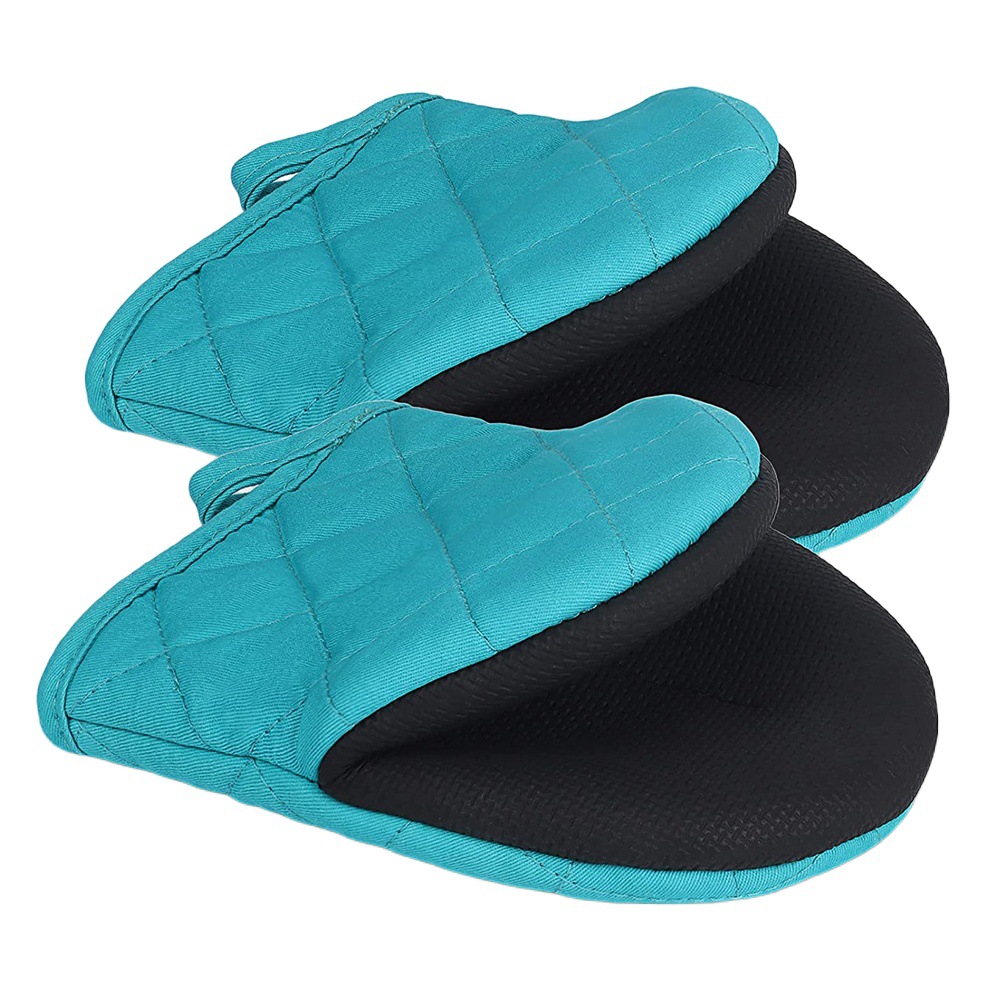 Guantes de aislamiento térmico de silicona antideslizantes transfronterizos, clip de pico de pato, horno de microondas de cocina, antiescaldado, engrosamiento, guantes de goma para hornear