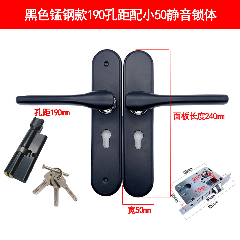 155 agujero distancia Acero inoxidable pequeño 50 cerradura de la puerta de madera cerradura de la puerta interior doble lengua dormitorio manija de la puerta cerradura de la puerta al por mayor