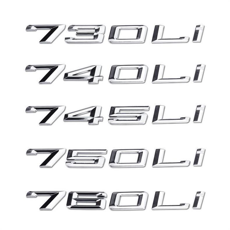 Suitable for BMW 7 Series modified car emblems: 730, 740Li, displacement emblem, V12 digital emblem, M side emblem, rear emblem, and four-wheel drive emblem