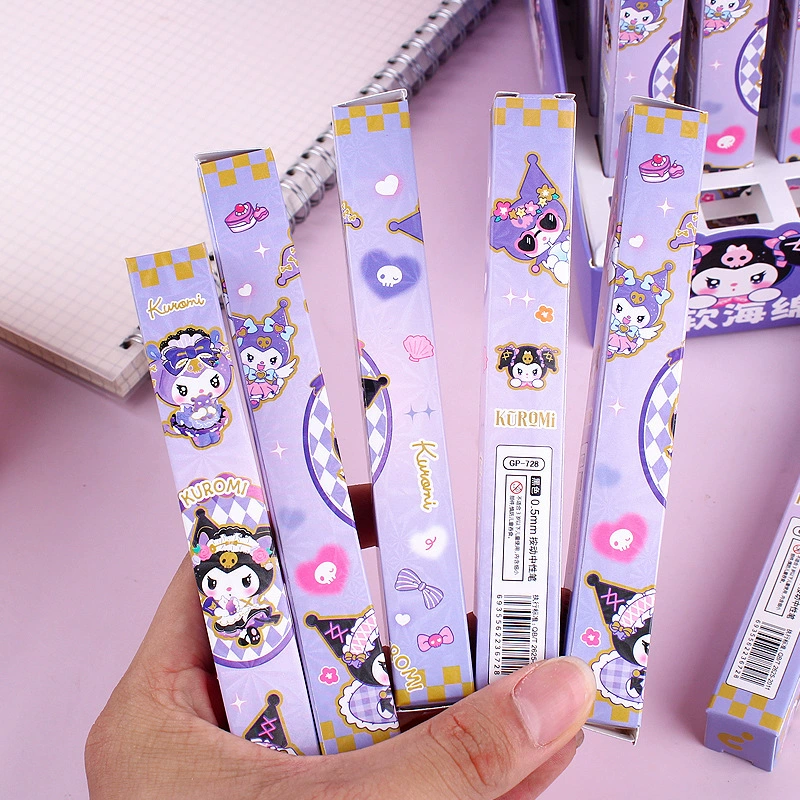 GP-728 Kuromi слепая коробка ручка Sanrio нажмите губку мягкий захват ST0.5 быстрая сушка и гладкая черная ручка оптом