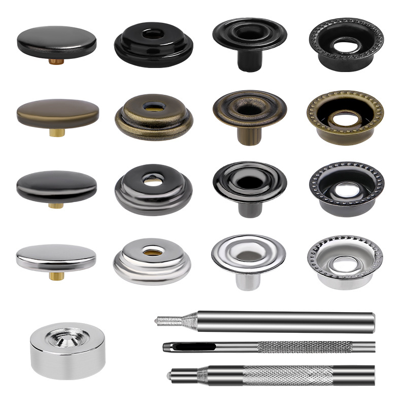 Cross-border 633 655 831 traje de hebilla de cuatro juntas de metal redondo hebilla de cobre ropa para niños y madre botón accesorios de equipaje botón