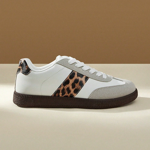 White gray leopard print