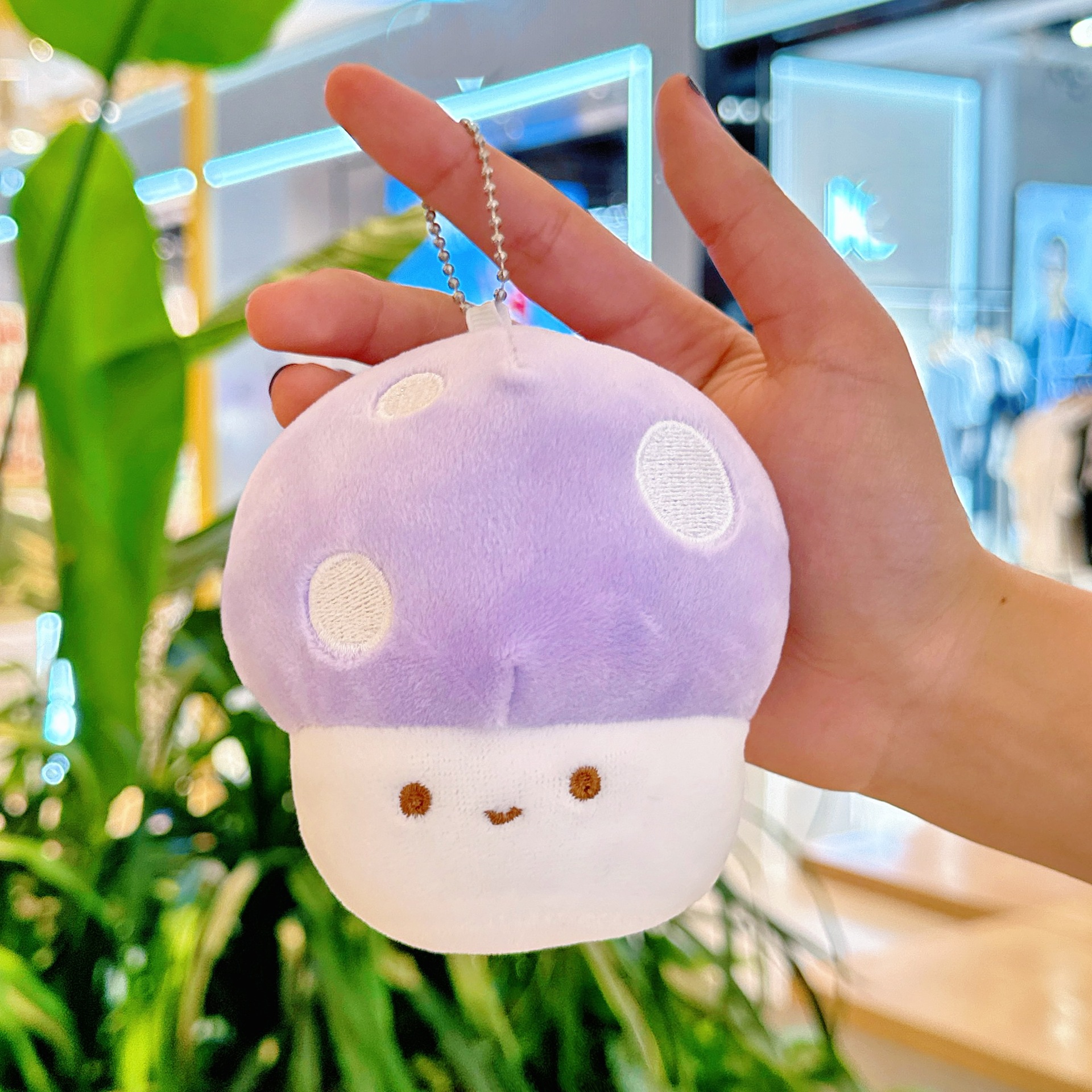 Muñeco de peluche con llavero de seta para celebración de bodas, regalo de bolsa ciega.
