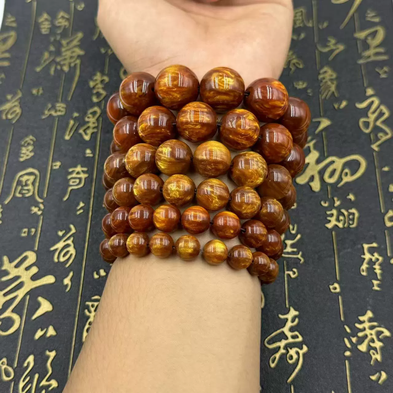 Organic bracelet, rosary with round beads walnut for men and women, wholesale