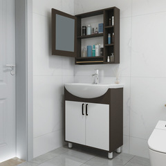 5ZV7 wholesale big belly basin bathroom cabinet combination small apartment solid wood washbasin bathroom integrated washbasin for hand washing