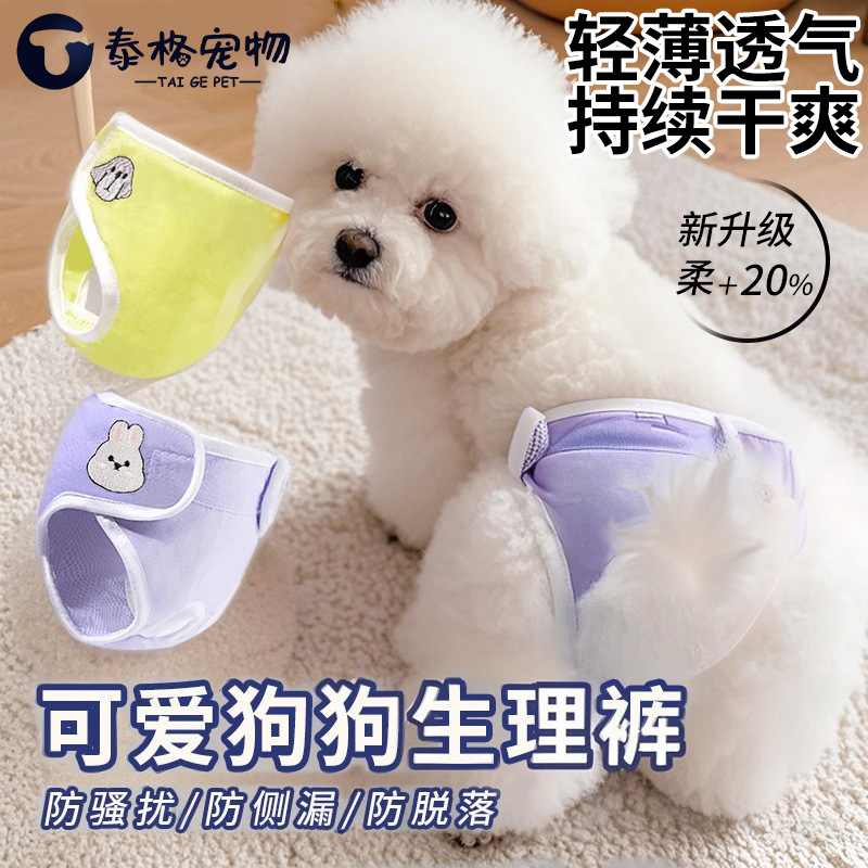 宠物狗狗生理裤泰迪姨妈巾月经期防骚扰小狗安全纸尿裤狗尿不湿母|undefined